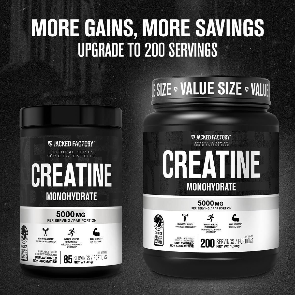 Creatine Monohydrate Powder 425G - Creatine Supplement for Increased Muscle Mass*, Improved Strength, Power, & Performance** - 85 Servings, Unflavored