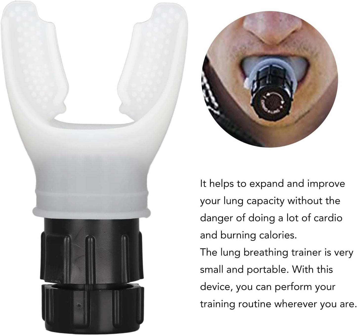 Lung Trainer Sport Breathing Exerciser, Lung Trainer Sport Lung Exerciser Hypoxia Training Device Lung Trainer Breathing Trainer Inhale and Exhale Professional Expiratory Breathing Exercise