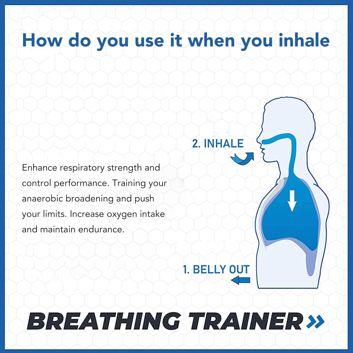 Lung Trainer Sport Breathing Exerciser, Lung Trainer Sport Lung Exerciser Hypoxia Training Device Lung Trainer Breathing Trainer Inhale and Exhale Professional Expiratory Breathing Exercise